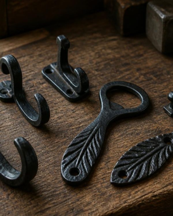 Hand Forged Pine Branch Hook